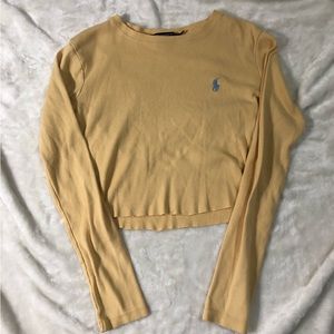 POLO SELF CUT CROP TOP XS